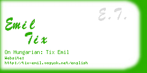 emil tix business card